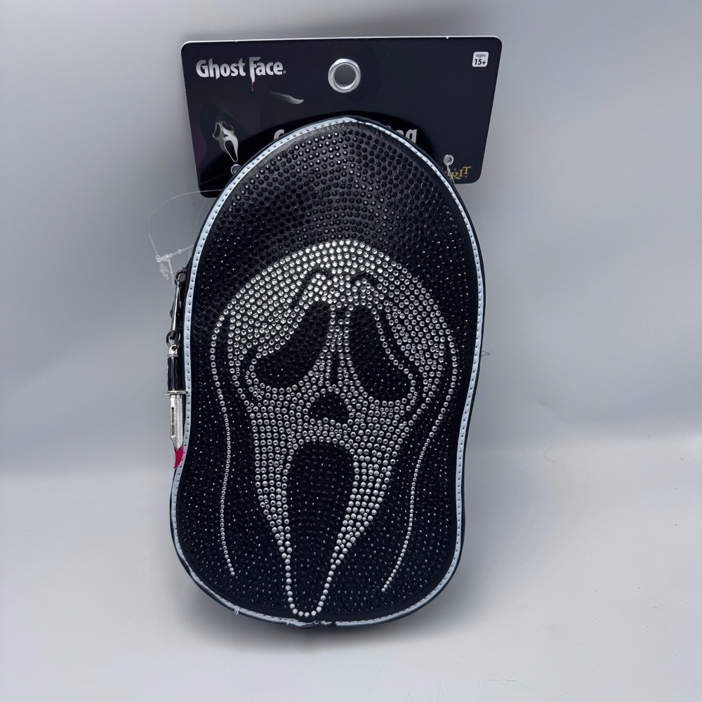 Ghost Face Bling Crossbody Bag Spirit Halloween Scream Rhinestone Purse NWT